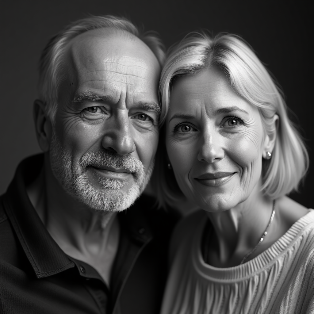 ABSTRACT_image_of_a_middle-aged_couple_black_and_white_df522a46-9b96-4148-8464-ddb2eedff6a1 - SeniorLoveHub Senior Couple