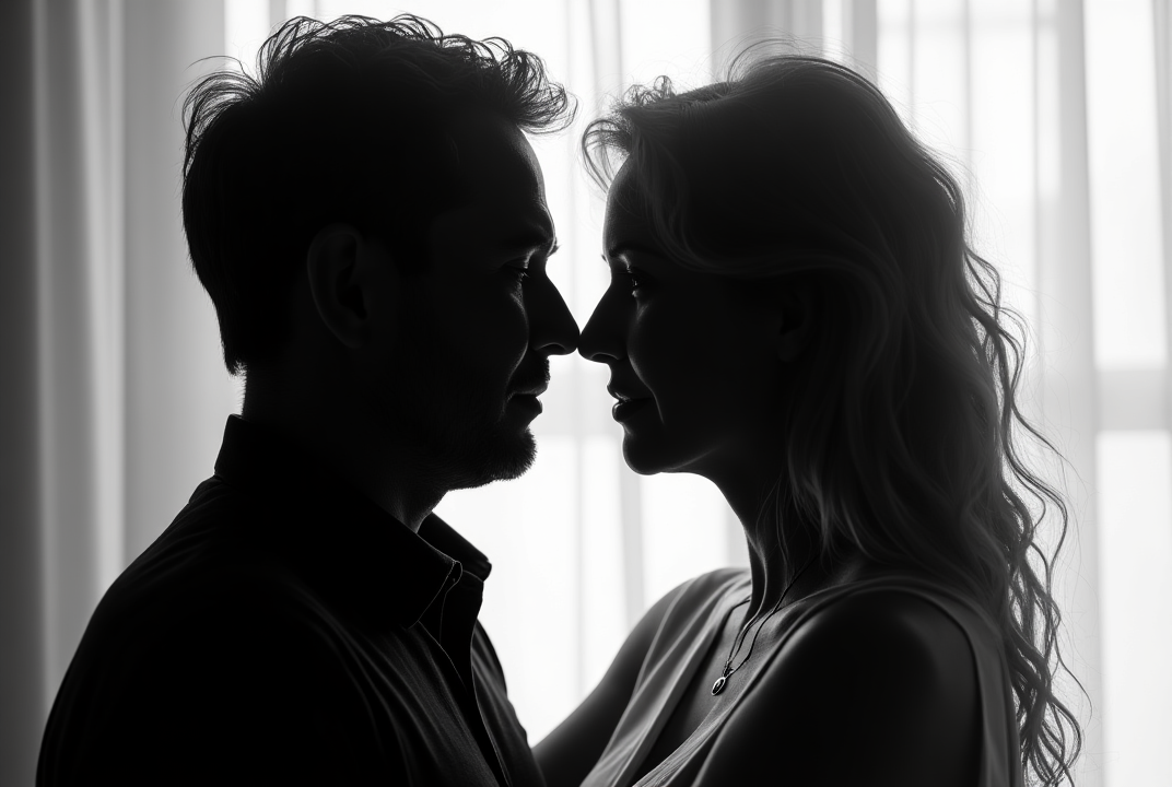 _abstract_image_of_a_middle-aged_couple_black_and_white - SeniorLoveHub abstract image of couple
