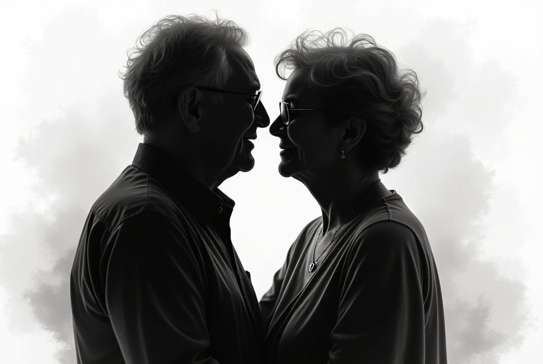 _abstract_image_of_senior_couple_over_50_black_and_white_b08 - SeniorLoveHub filters - older couple with glasses